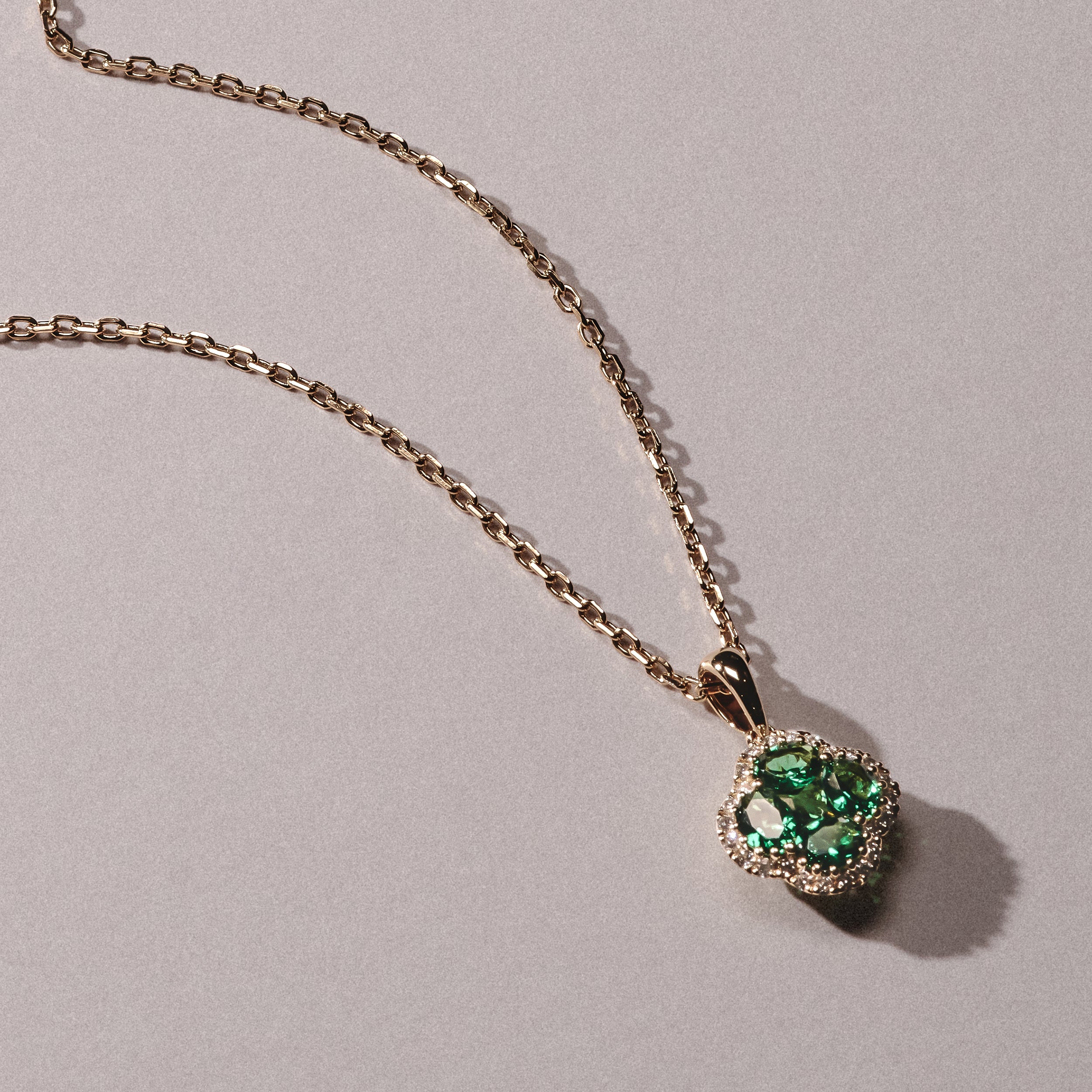 Alegria Lab Emerald Pendant 0.75ct in 18k Gold Vermeil